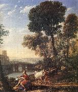 Claude Lorrain Landscape with Apollo Guarding the Herds of Admetus dsf oil painting picture wholesale